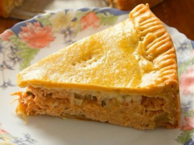 Torta de frango e palmito