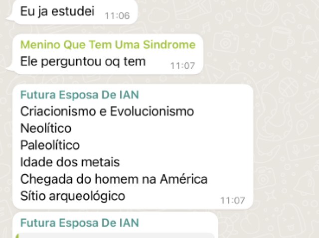 Conversar com pessoas que ele mais gosta