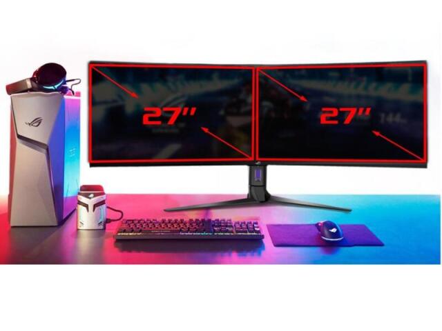 Duplo 49" 27 cada 144hz