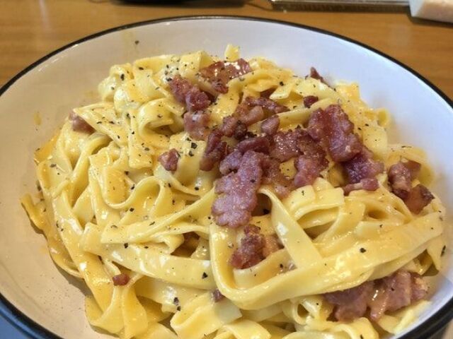 Um belo carbonara.