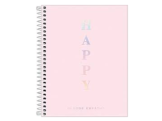 A)caderno pastel