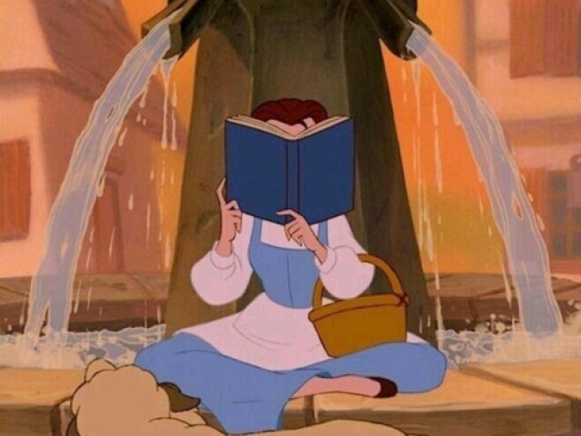 8. A Bela ama o livro "Aladdin"