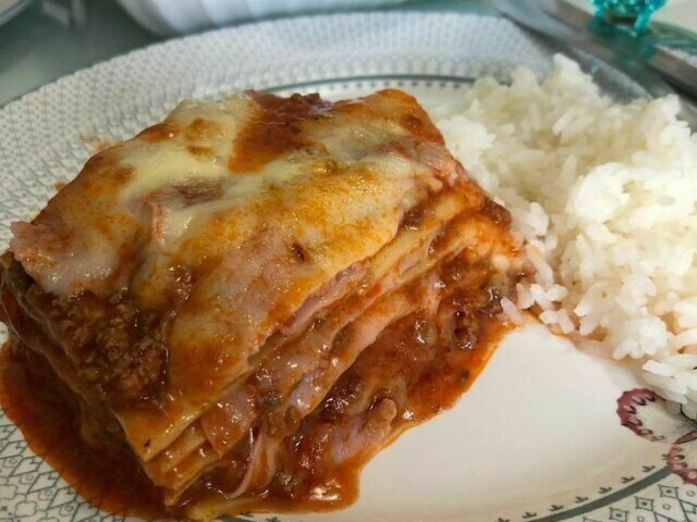 lasanha e arroz (ou só lasanha) 👨‍🍳