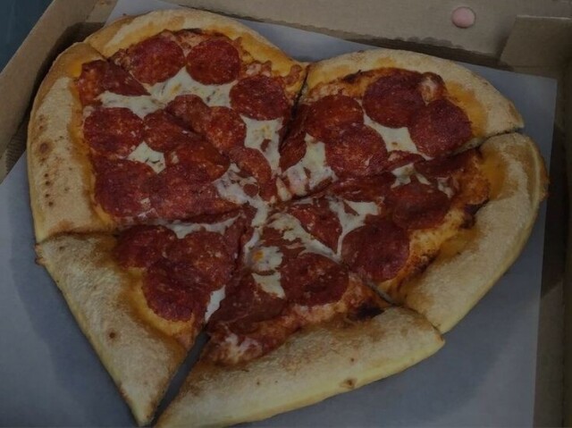 Pizza de coração