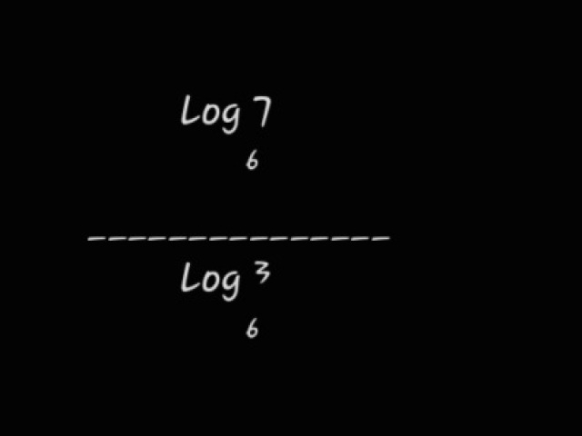 Log 7 de base 6 se torna log 3 de base 6