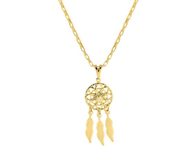 Colar amuleto banhado a ouro
Muito fofo!