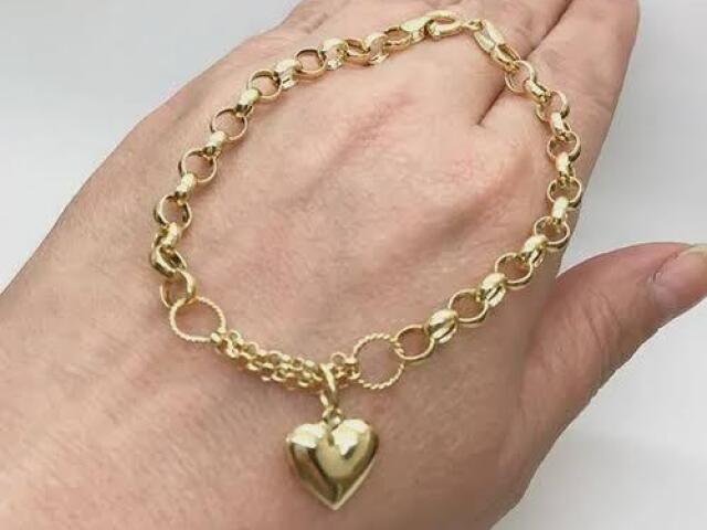 Pulseira simples de ouro