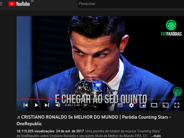 CR7 5vezes melhor do mundo