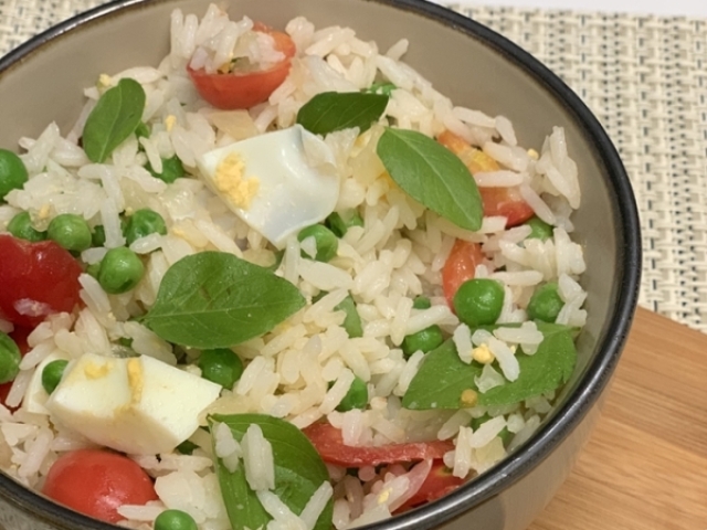 arroz e salada