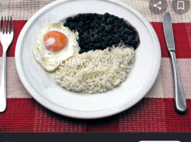 Arroz,feijão e ovo frito