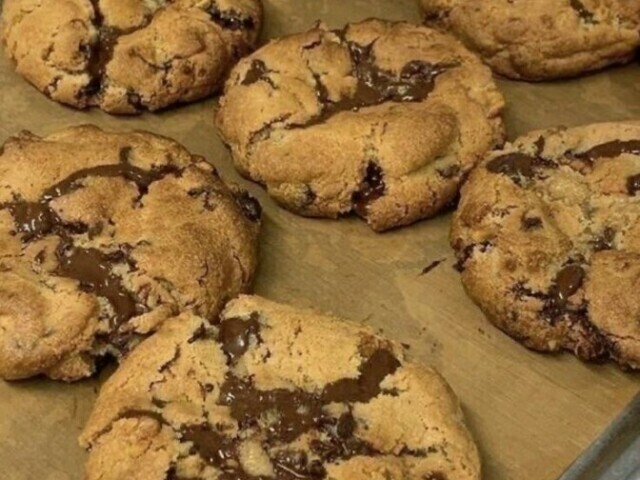 Cookies de forno com chocolate