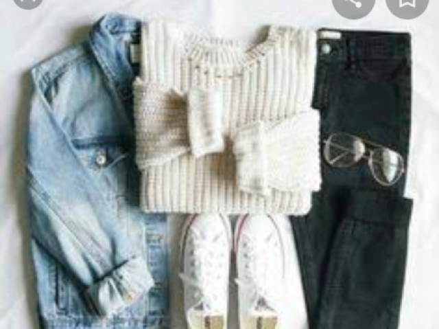 alternativa 1 jaqueta jeans bolsa de frio e calça jeans preta