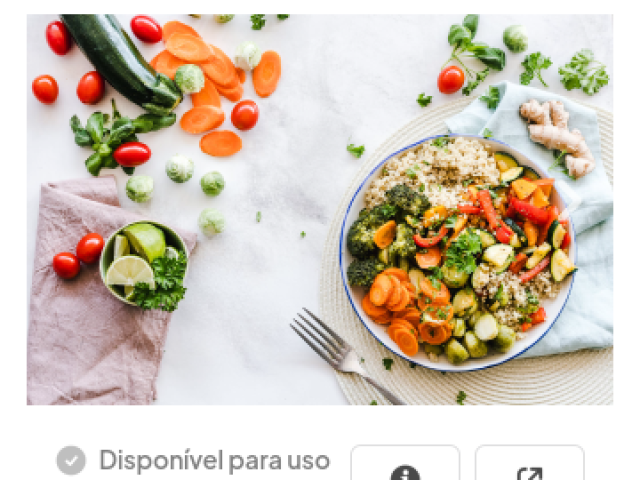 Uma comida vegana uma saladinha