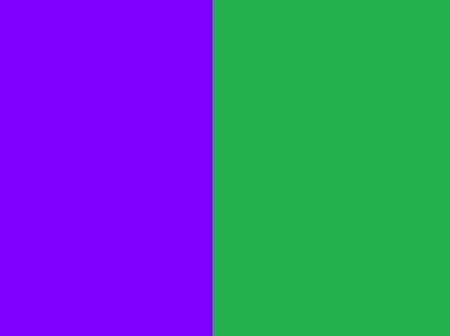 Roxo e verde