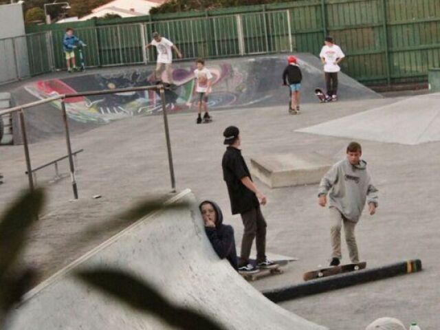 Skate com os amigos