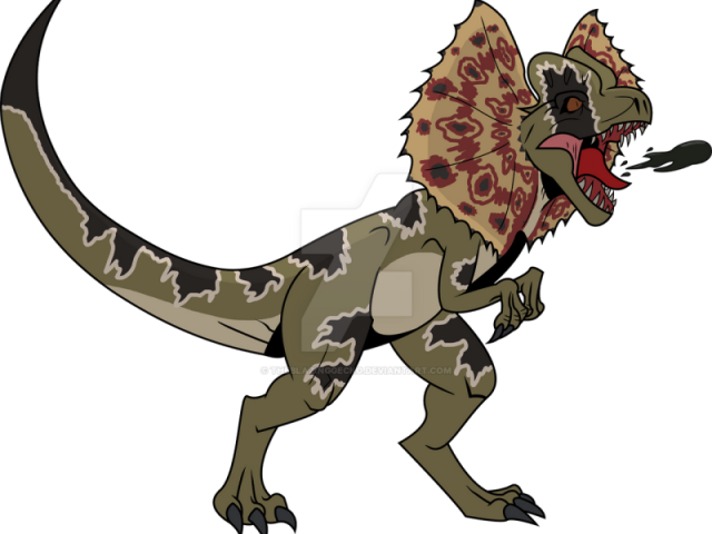 Um dilophosaurus naquela área