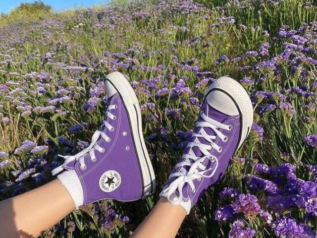 um all star roxo