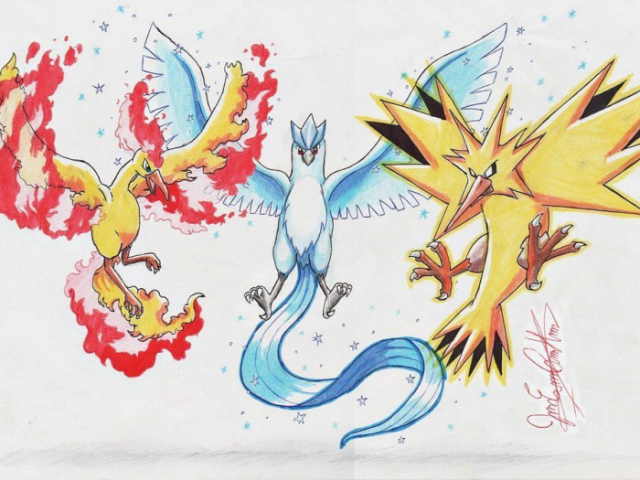 Zapdos, Moltes e Articuno