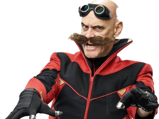 Robotnik com uma mensagem.