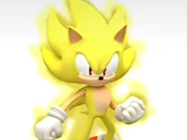 Ele se transforma em Super Sonic.