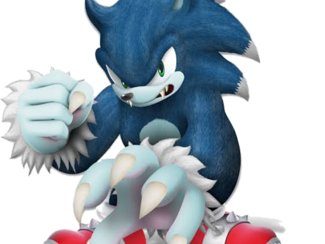 Ele se transforma no Sonic the Werehog.