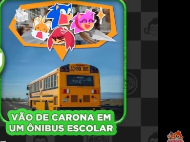 Que a equipe escape de ônibus escolar