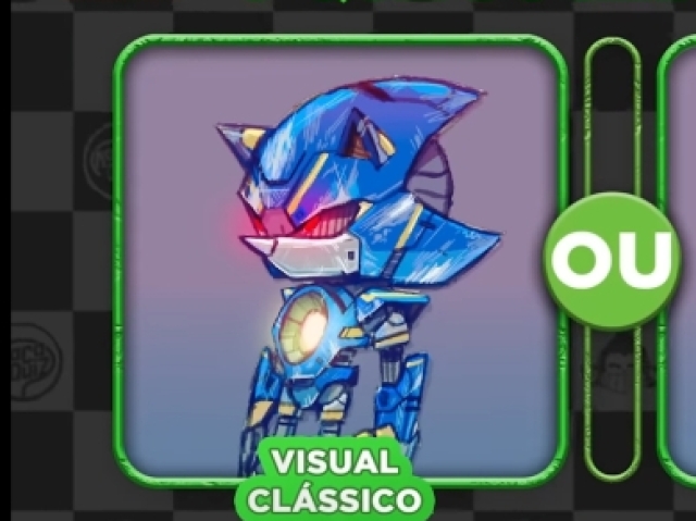 Que o robô sonic tenha o visual clássico ou