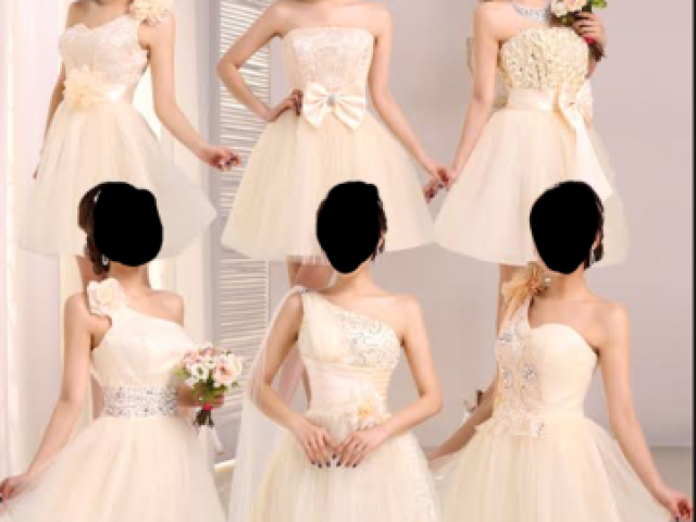 Damas de vestido dourado