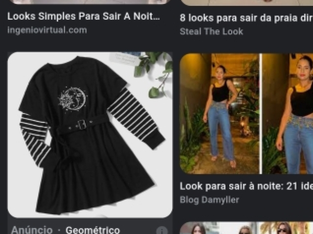 Roupa preta de sol e lua