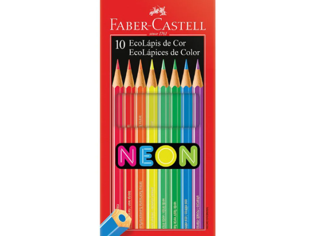 Dês cores da Faber Castell de tons neon