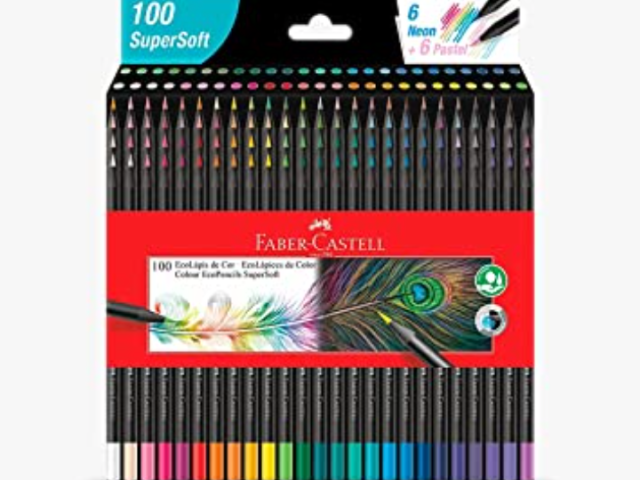 Cem cores da Faber Castell super soft