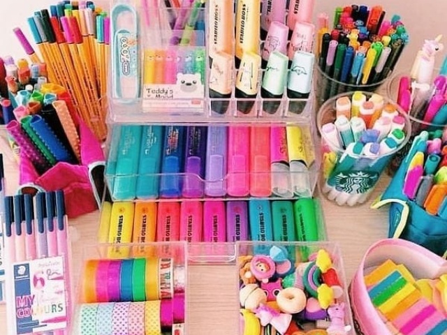 Material escolar fofo