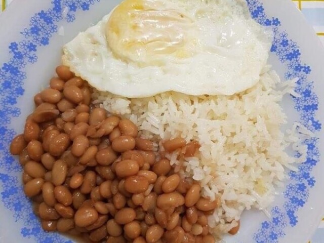 arroz com ovo / comidas de treino