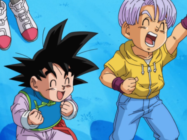 Goten e trunks felizes