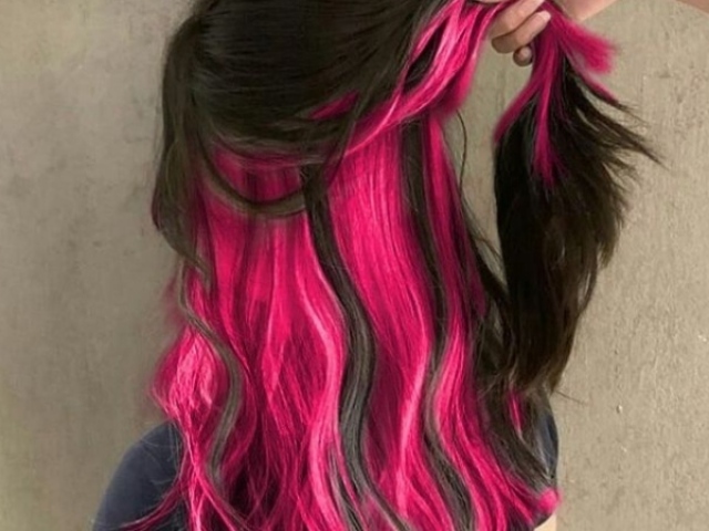 💖Cabelo rosa ondulado 💖lindo