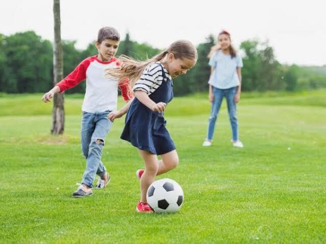 Uma bola de futebol