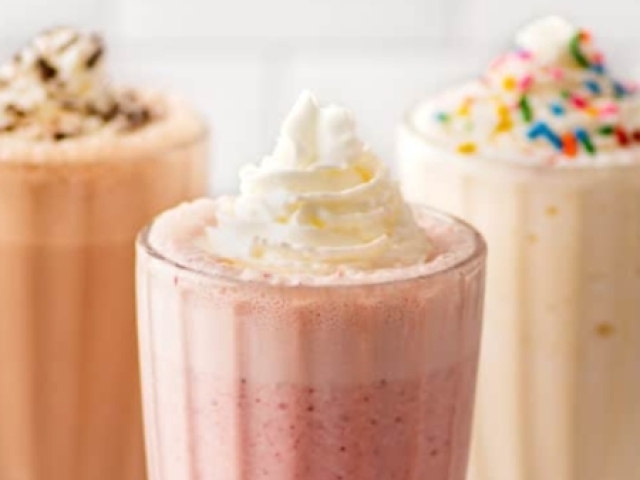 Milkshakes com os 3 sabores Clásicos