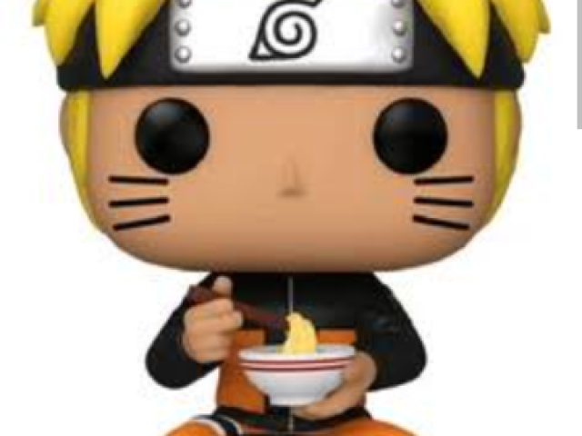 Boneco Naruto segurando lamén