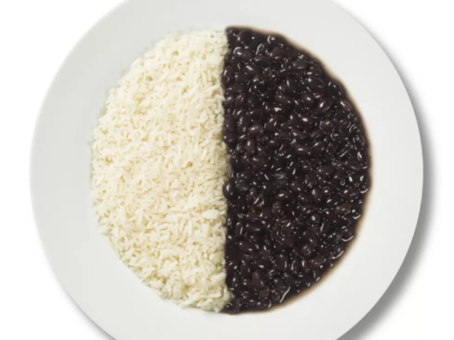 feijão preto com arroz