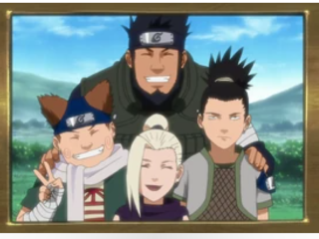 Asuma, Shikamaru, Choji e Ino