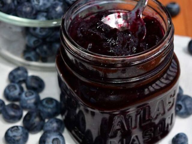 Geleia de blueberry.