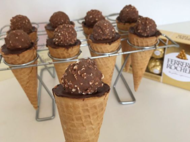 Cones trufados de chocolate 🍫