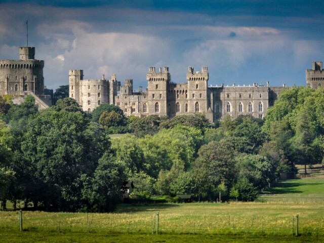 Windsor Palace - it is located in a small town and is the oldest inhabited castle in Europe