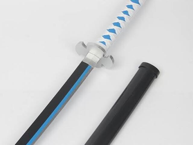 Uma katana azul padrão