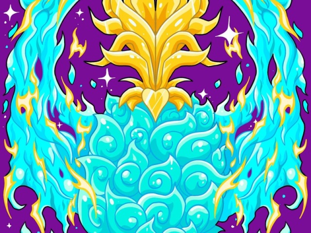 Toru toru no mi: modelo fenix ( Fruta do piriquito azul