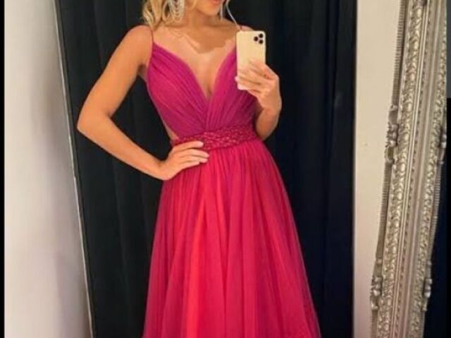 Um vestido chique parecendo de princesa