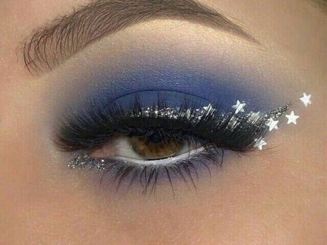 Azul com estrelas