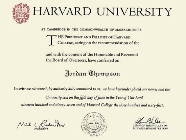 Diploma de Harvard