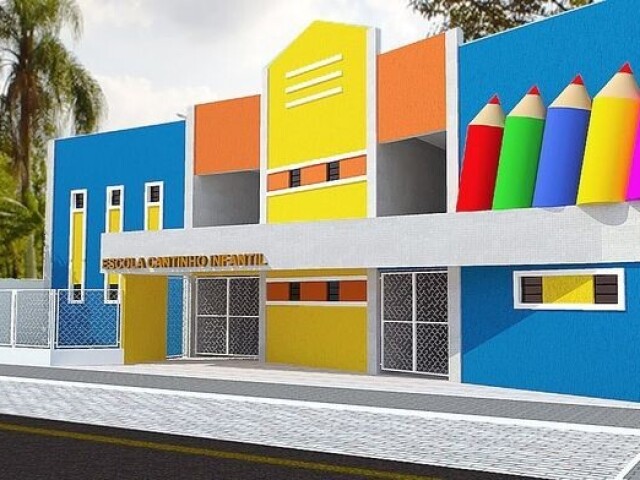 Escola lápis de cor