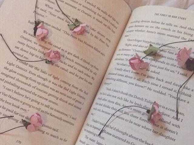 Livro e florzinhas